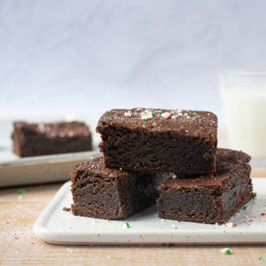 Candy Cane  Salted Caramel Brownies