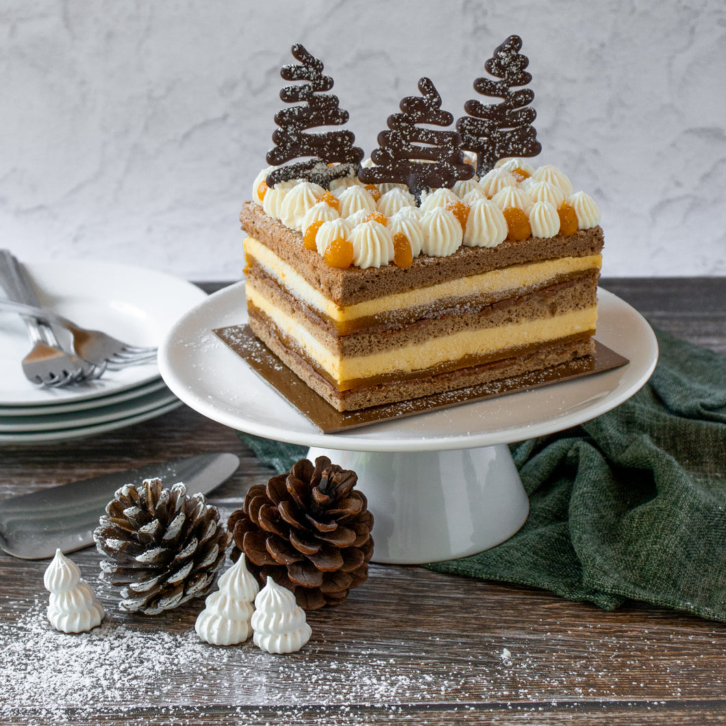 Mango and Passion Fruit Yule Log